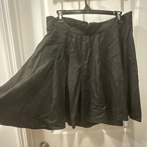 Black a line skirt
